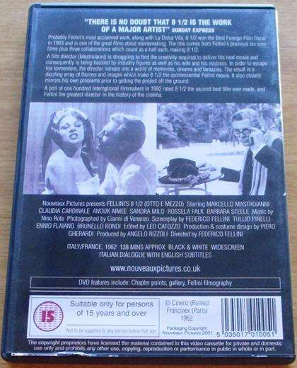 FELLENIS 8½ DVD  [BBOX 3] Region 2