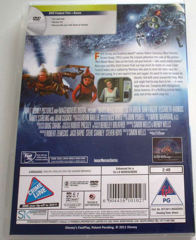 MARS NEEDS MOMS DVD [BBOX 6]