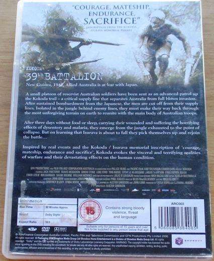 KOKODA: 39th BATTALLION DVD  [BBOX 2] Region 2