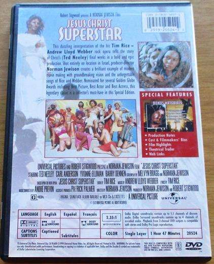 JESUS CHRIST SUPERSTAR DVD  [BBOX 2] Region 1