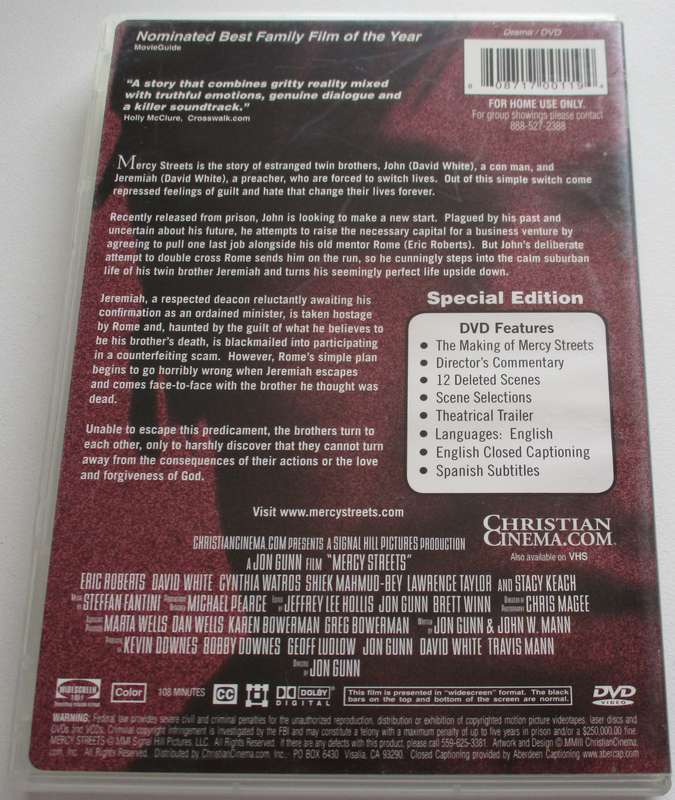 MERCY STREETS Eric Roberts DVD [BBOX 7] Region 1