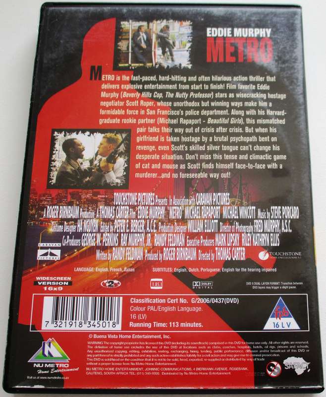 METRO Eddie Murphy DVD [BBOX 7]