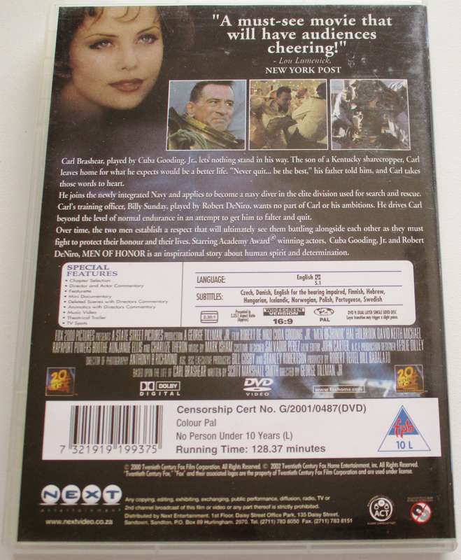 MEN OF HONOR Robert De Niro  DVD [BBOX 7]