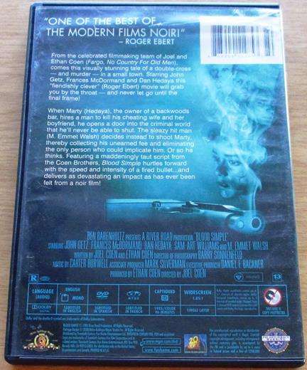 BLOOD SIMPLE Director's Cut DVD [BBOX 2] Region 1