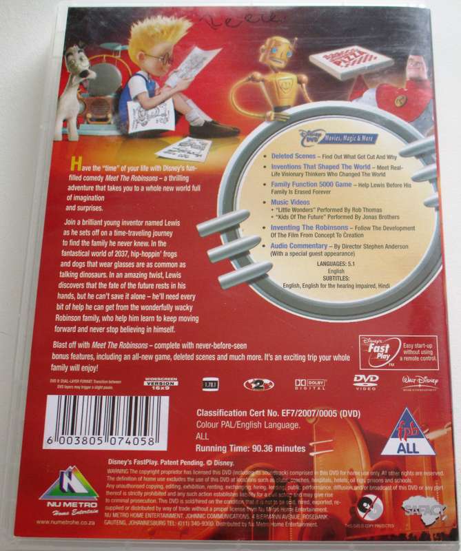 MEET THE ROBINSONS DVD [BBOX 5]