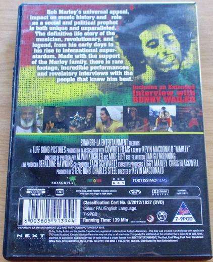 MARLEY DVD  [BBOX 3] Region 2