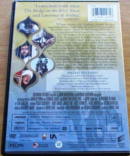 A PASSAGE TO INDIA 2 Disc Collector's Edition  DVD [BBOX 3] Region 1