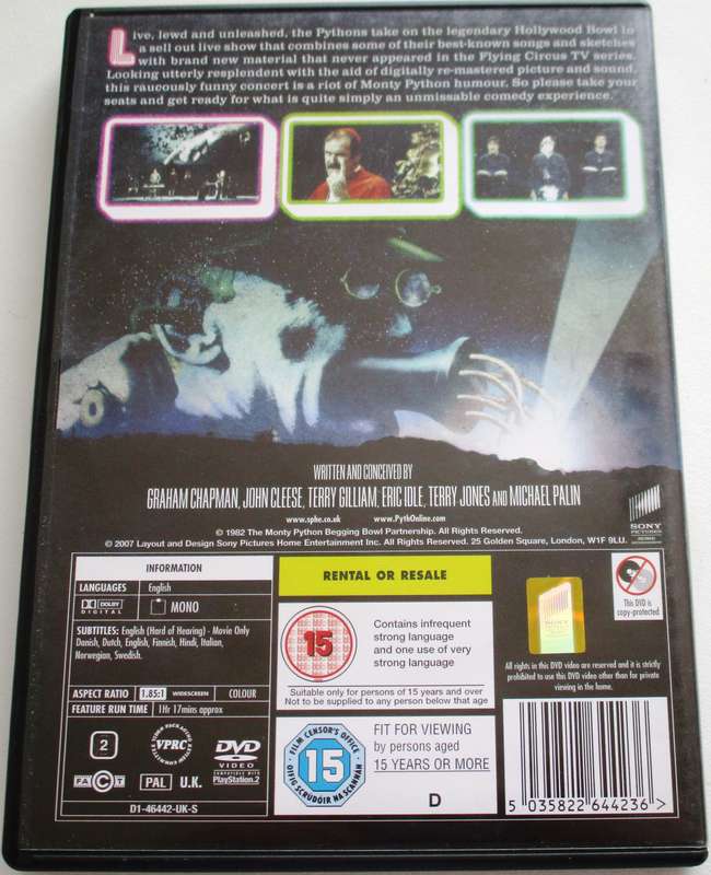 MONTY PYTHON LIVE AT THE HOLLYWOOD BOWL DVD [BBOX 5]