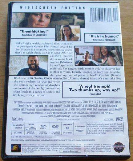 SECRETS & LIES DVD [BBOX 3] Region 1