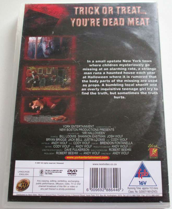 MR. HALLOWEEN Bill Loomis DVD [BBOX 6]