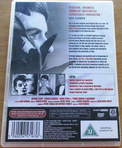 LAST YEAR IN MARIENBAD DVD [BBOX 4] Region 2