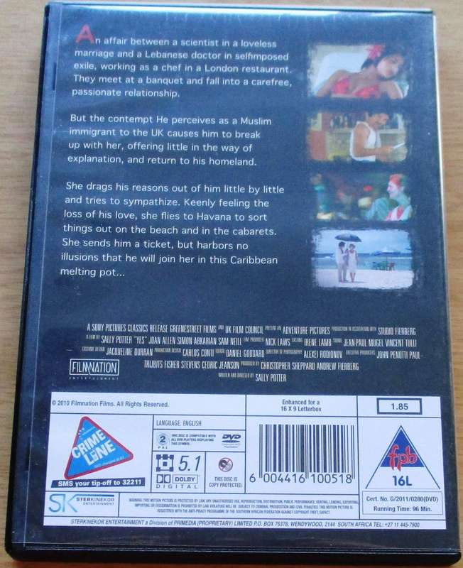 YES DVD Joan Allen [BBOX 4] Region 2