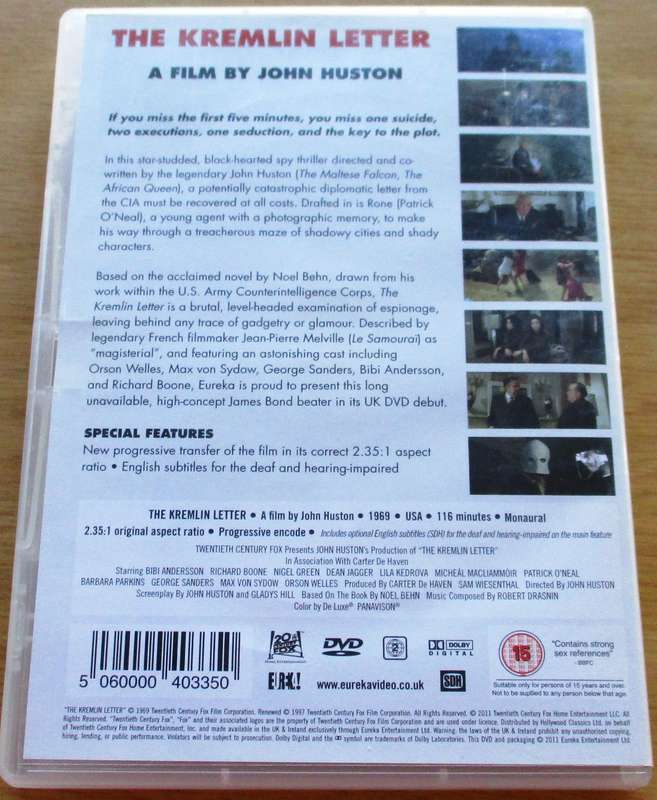 THE KREMLIN LETTER DVD [BBOX 5] Region 2