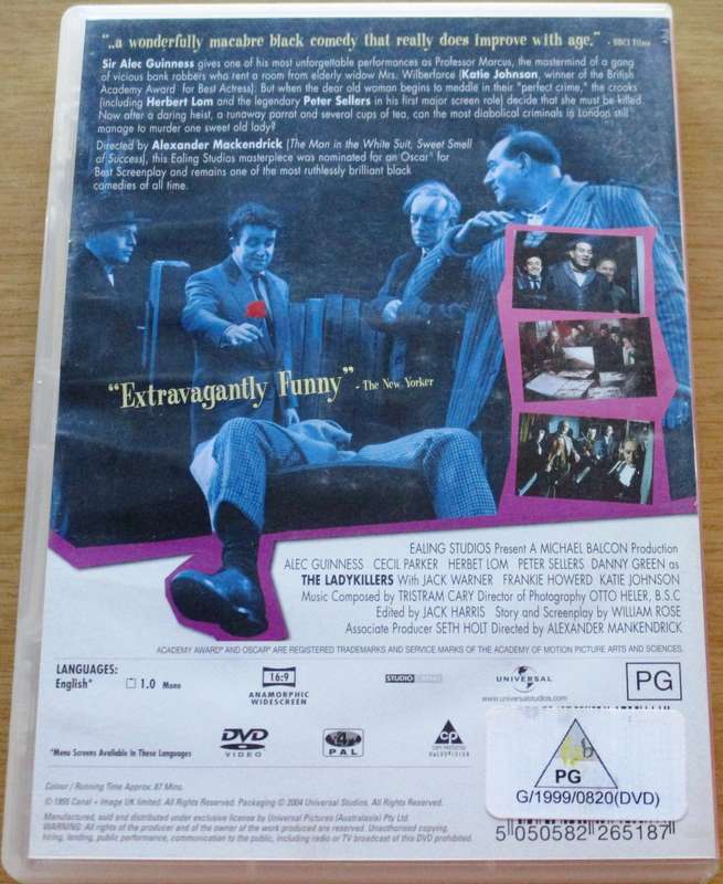 THE LADY KILLERS Peter Sellers DVD [BBOX 4] Region 4