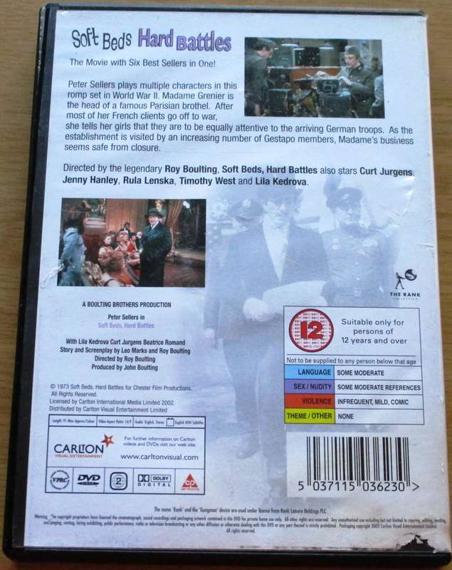 SOFT BEDS HARD BATTLES Peter Sellers DVD [BBOX 6] Region 2