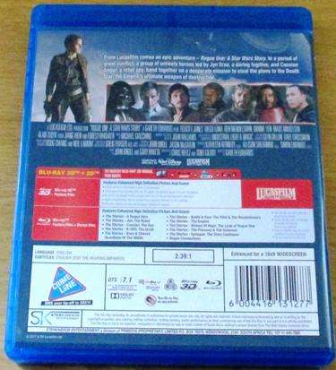 STAR WARS Rogue One BLU RAY 3D [BLU RAY SHELF]