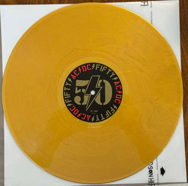 AC/DC Let There Be Rock GOLD Coloured LP VINYL Record