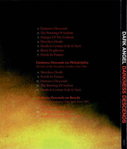 DARK ANGEL Darkness Descends Ltd Black Edition CD