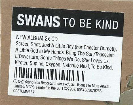 SWANS To Be Kind 2xCD
