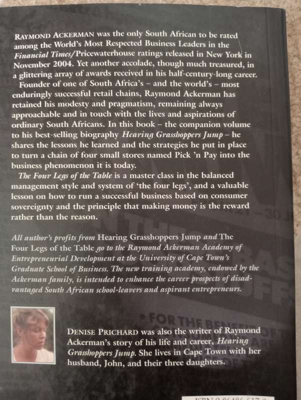 SIGNED BOOKS ON AUCTION TODAY   VERY SCARCE  " RAYMOND ACKERMAN`S RIDE TO SUCCESS   "    `