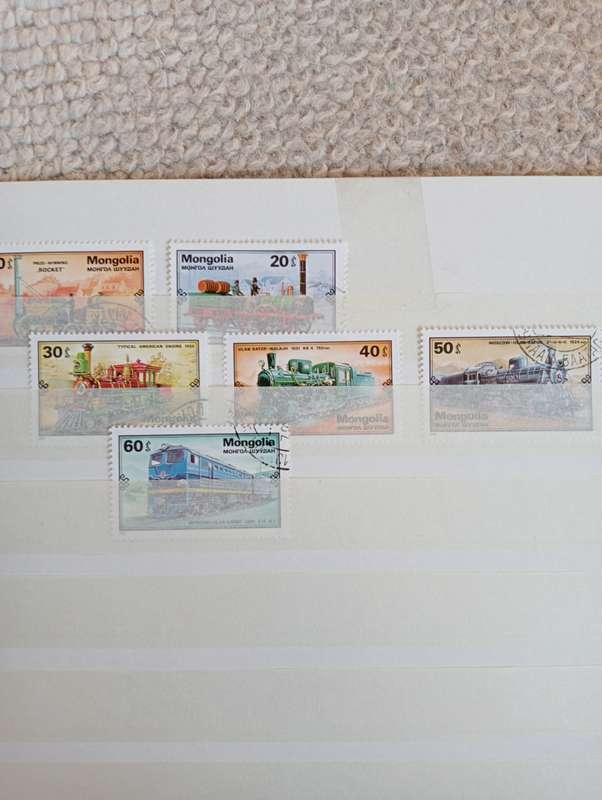 TWO STOCK BOOKS WITH GOOD THEMATICS-PLANES,TRAINS AND MUCH MORE SEE BELOW