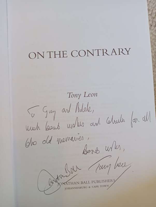 SIGNED BOOKS ON AUCTION TODAY  READ BELOW  " HARD COVER SIGNED BY TONY LEON !!! "