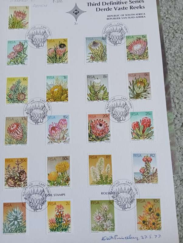 SCARCE PROTEA DEFINITIVE CARD SIGNED BY DICK FINDLAY
