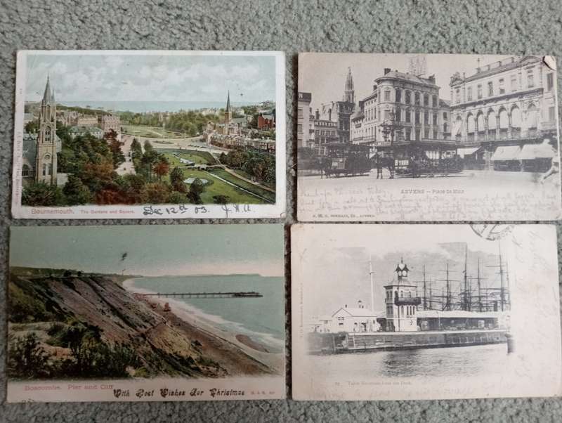 FOUR LOVELY EARLY 1900`S POST CARDS-SEE BELOW-ALL BUY NOW`S GETS FREE CARD