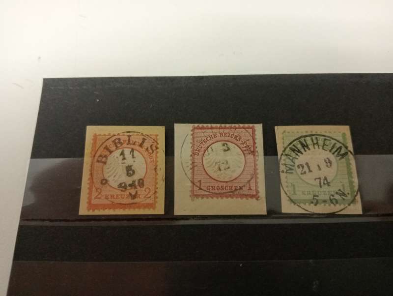 REICH-VERY SCARCE EAGLES SUPERB ON PIECE SG 5,9 AND 23   R13 660.00 PLUS      SEE CLOSE UP`S BELOW