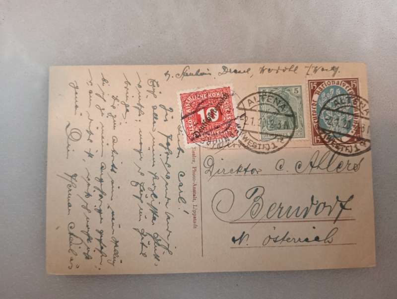 GERMAN WAR MAIL VERY SCARCE,MILITARY CIVIL,INFLATION.  SEE OTHER ON AUCTION !!!! SCARCE CARD !!