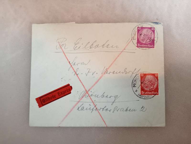 GERMAN WAR MAIL VERY SCARCE,MILITARY CIVIL,INFLATION.  SEE OTHER ON AUCTION !!!! NUREMBERG CACHET !!