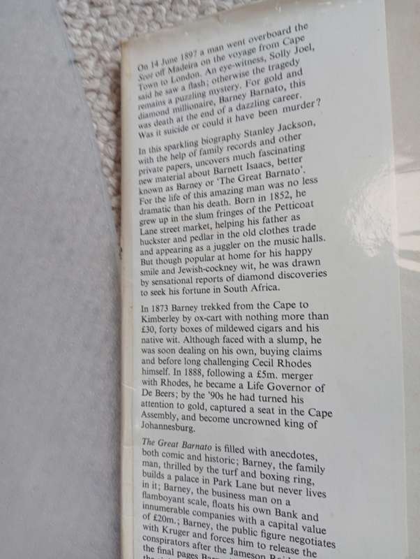SIGNED BOOKS ON AUCTION TODAY- " EXTREMELY SCARCE HARD COVER -DE BEERS AND BARNATO-SIGNED !!!!!   "