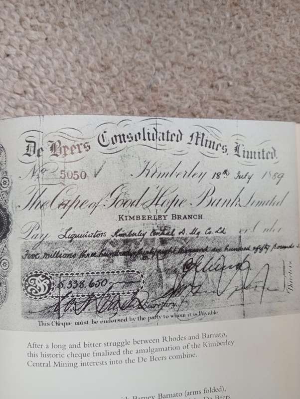 SIGNED BOOKS ON AUCTION TODAY- " EXTREMELY SCARCE HARD COVER -DE BEERS AND BARNATO-SIGNED !!!!!   "