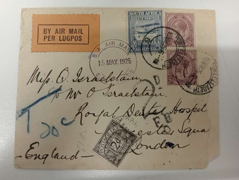 UNION   VERY SCARCE TAXED FLIGHT COVER-SEE BELOW