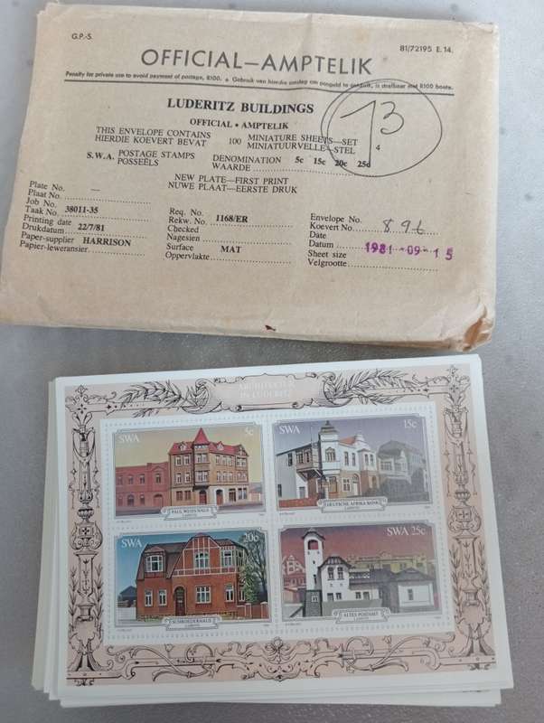 SWA-VERY SCARCE OFFICIALLY WAX SEAL ENVELOPE WITH 73 MINI SHEETS-READ BELOW