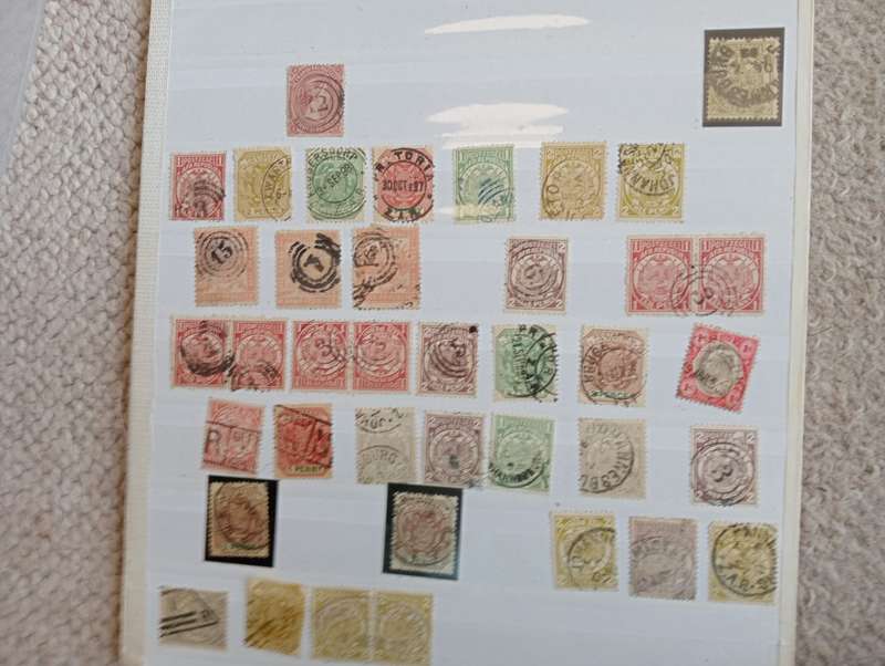 TVL-A VERY SCARCE COLLECTION OF CANCELS ETC ON PAGES INTERESTING LOTS !!! NB SEE BELOW