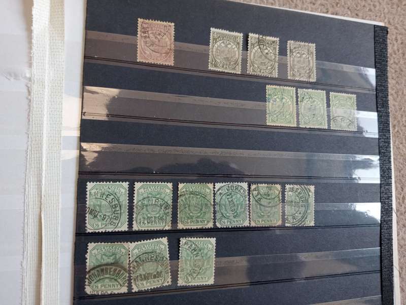 TVL-A VERY SCARCE COLLECTION OF CANCELS ETC ON PAGES INTERESTING LOTS !!! NB SEE BELOW