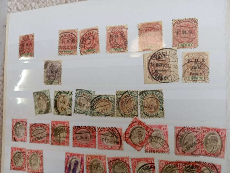 TVL-A VERY SCARCE COLLECTION OF CANCELS ETC ON PAGES INTERESTING LOTS !!! NB SEE BELOW