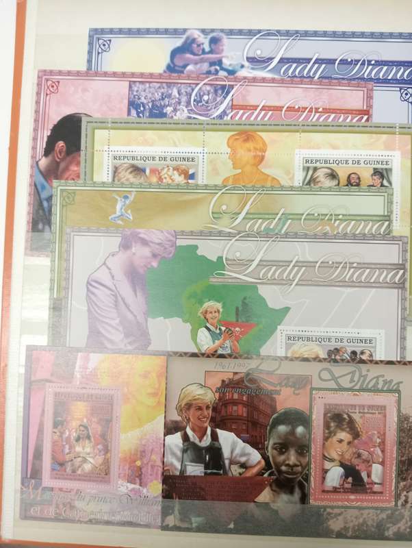 MANY FULL SHEETS OF LOVELY THEMATICS-SEE BELOW-ANY BUY NOW GETS FREE GIFTS     LADY DI !!