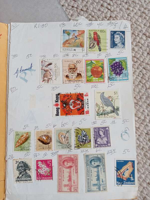 MANY BOOKLETS FULL OF RSA AND A NICE ALBUM WORLD STAMPS-SEE BELOW NOT NEARLY ALL SHOWN