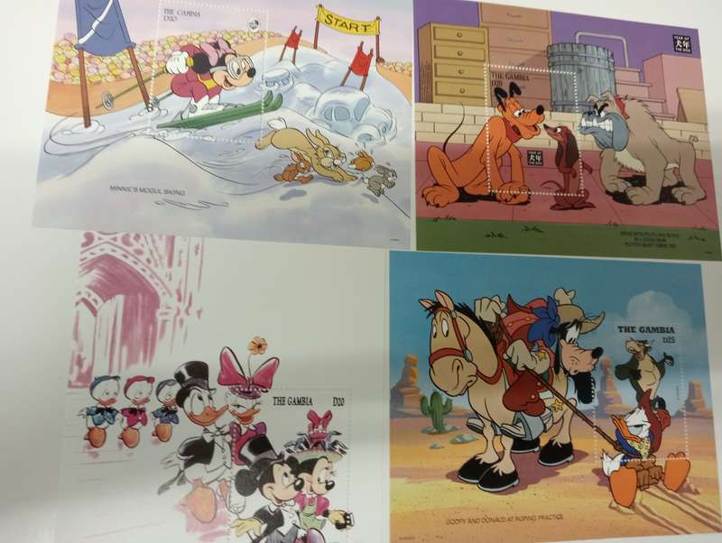 DISNEY    4 POST OFFICE FRESH MINI SHEETS-BUY NOW`S GET FREE SHEET