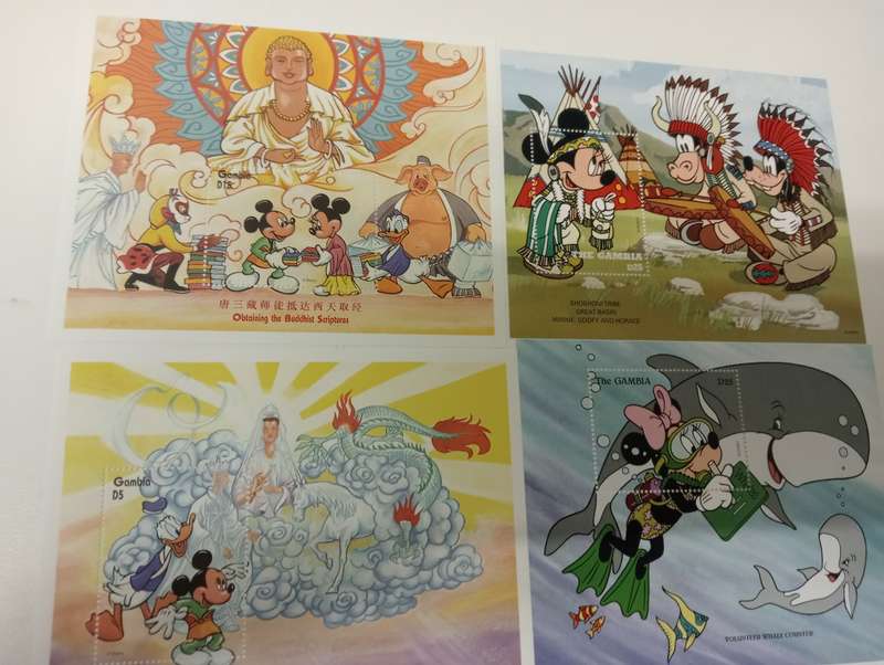 DISNEY    4 POST OFFICE FRESH MINI SHEETS-BUY NOW`S GET FREE SHEET