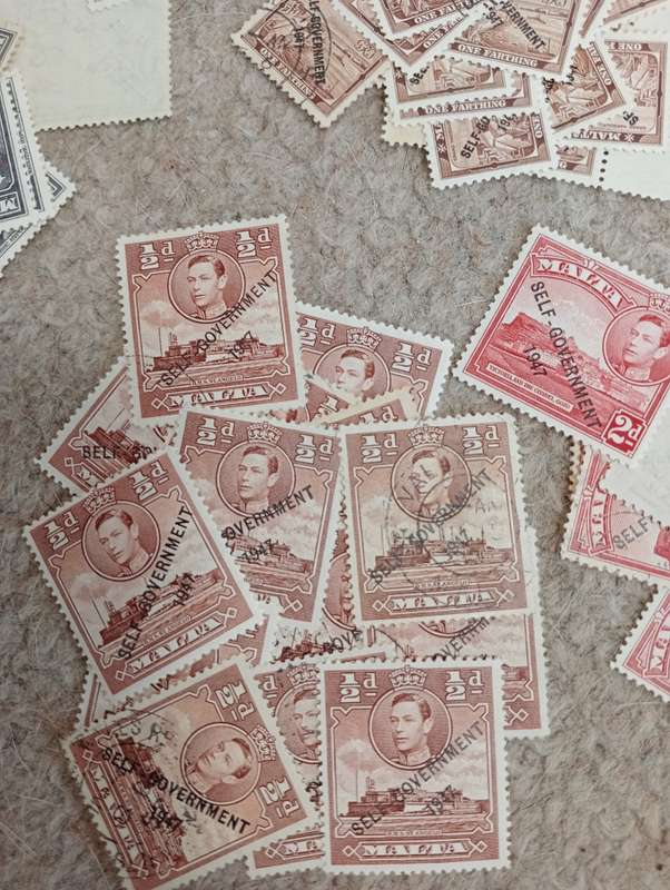 MALTA-THE LARGEST KGVI COLLECTION I HAVE  SEEN MUST REWARD WITH RESEARCH !!!! SEE BELOW-MANY MINT UM