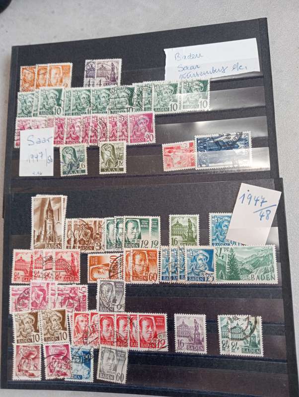 MASSIVE GOOD GERMANY,SAAR AND BERLIN COLLECTION IN CARD BOX WITH ALL THE STOCK CARDS-SEE BELOW