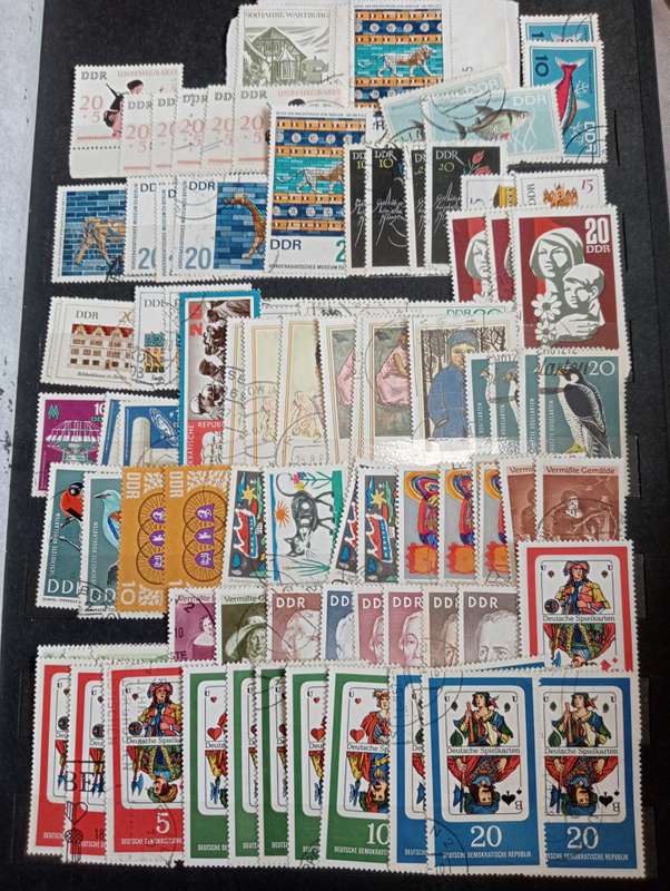 DDR-VERY BIG PACKED STOCK BOOK WITH USED/MINT SETS ETC  -MUST SEE BELOW