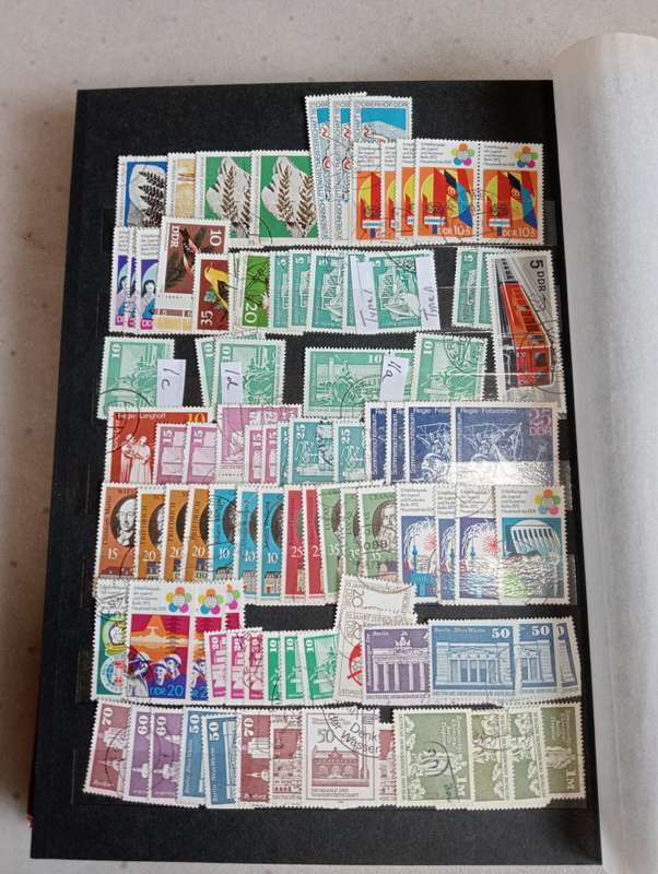 DDR-VERY BIG PACKED STOCK BOOK WITH USED/MINT SETS ETC  -MUST SEE BELOW