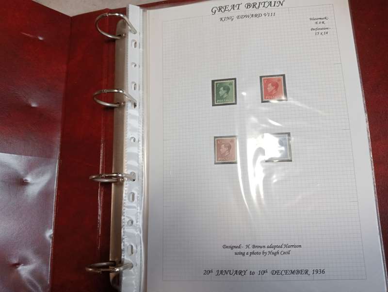 A LOVELY LOT OF SOME STAINLESS STEEL BINDER ALBUMS,MANY CLEAN QUALITY PAGES ETC-SEE BELOW