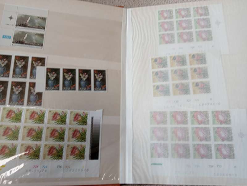 RSA-VERY USEFUL STOCK BOOK WITH MANY FULL SHEETS AND BLOCKS-HIGH VALUE LOT !!