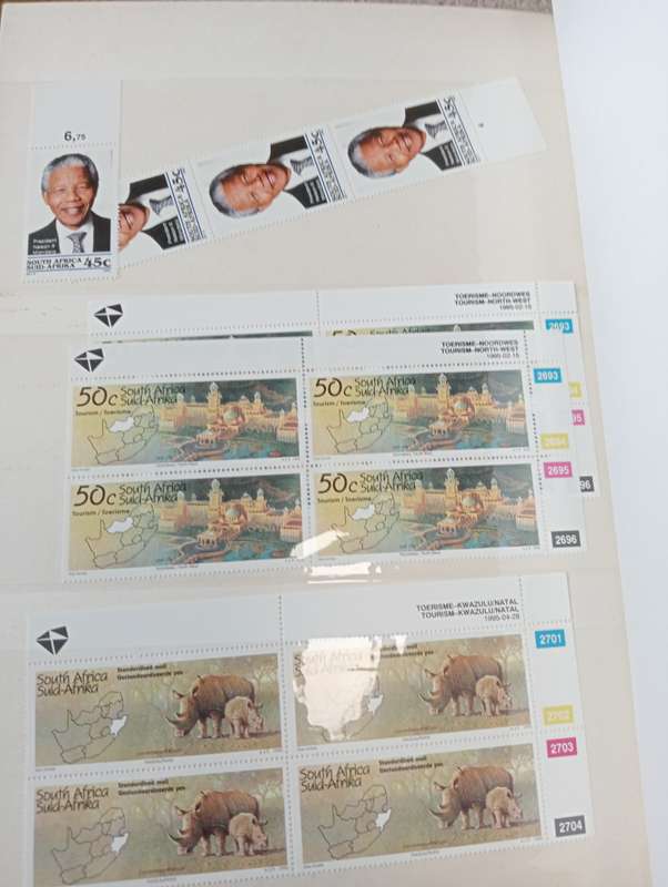 RSA-VERY USEFUL STOCK BOOK WITH MANY FULL SHEETS AND BLOCKS-HIGH VALUE LOT !!