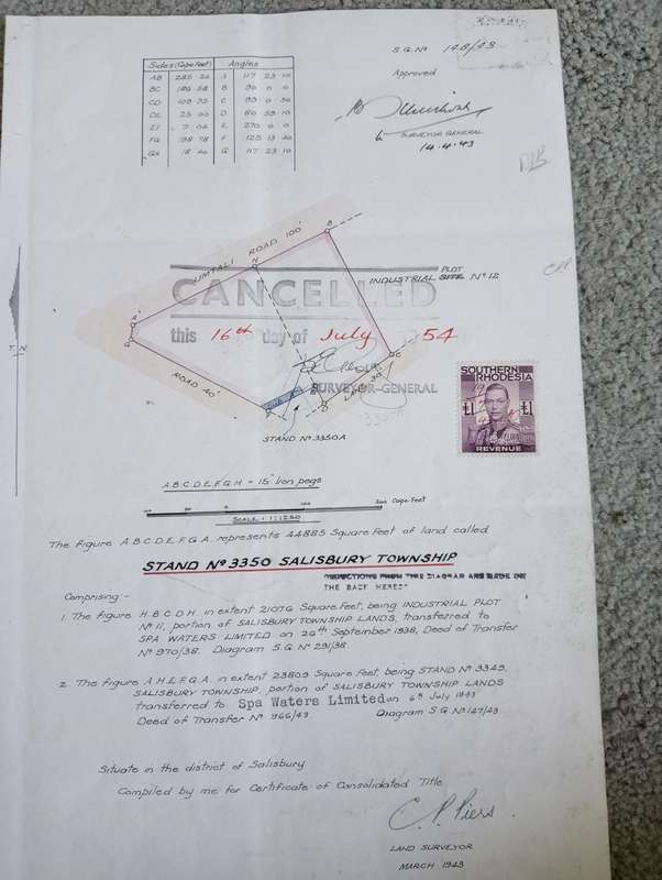 RHODESIA`S   SCARCE SUPERB AND CLEAN FOR THESES   REVENUE DOCUMENTS-NB SEE ALL BELOW !!